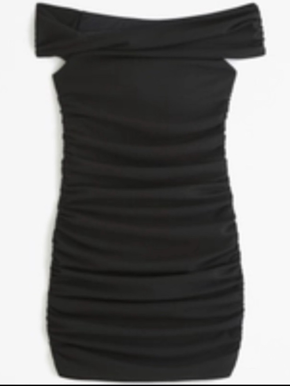 A&F Off-The-Shoulder Twist Ruched Mini Dress